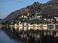 [Foto del paese di Morcote sul Lago di Lugano]