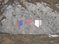 [Murale con stemmi sul Monte Generoso]