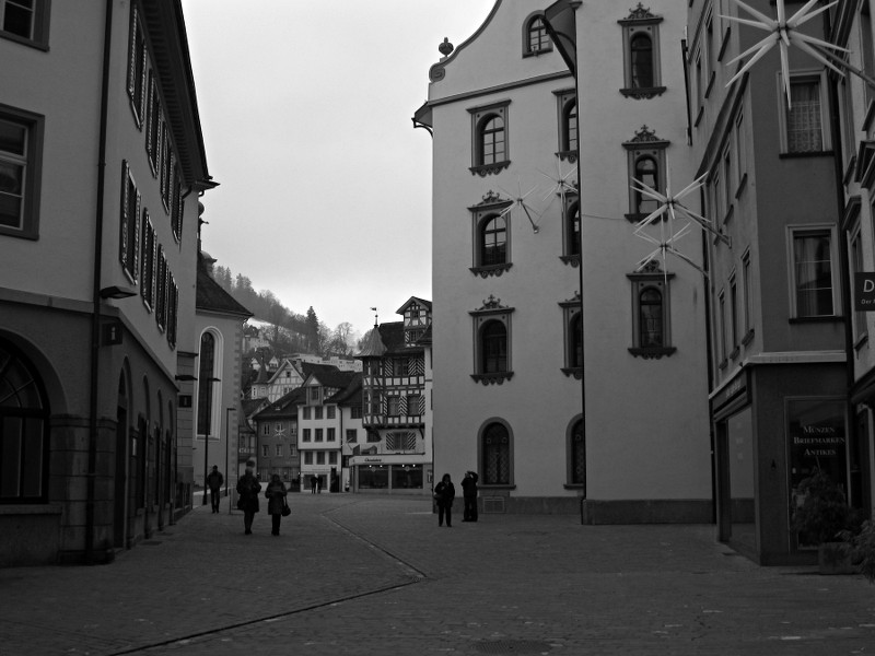 [Vista della Gallusstrasse di San Gallo, con l'antica Stadthaus]
